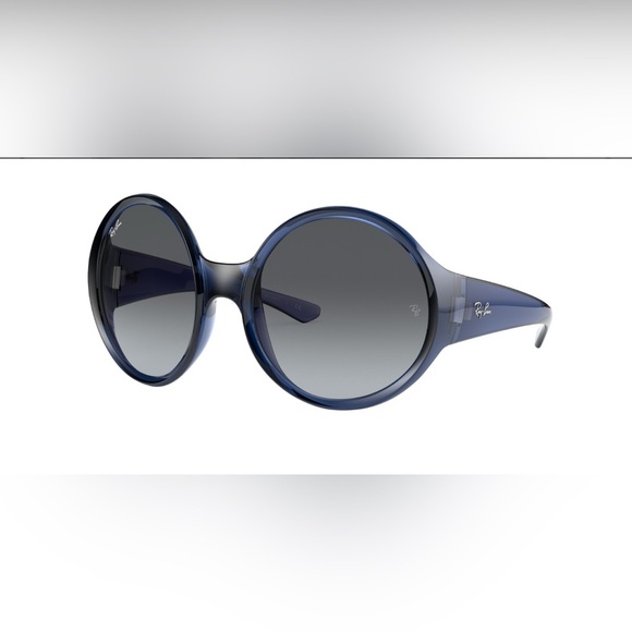 NWOT Ray-Ban Highstreet RB 4345 6531/8G Women\'s Navy Round Sunglasses With Case main image 4
